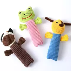 Set 3 Peluche Con Cuellos Largo para Mascotas Diseño de Rana, Becerro y Perro