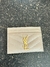 Tarjetero YSL color nude con logo dorado preloved