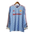 Camisa Retrô Manchester United II 1990/1992 manga longa - Masculina Adidas - Azul com detalhes em branco e vermelho