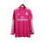 Camisa Retrô Real Madrid II 14/15 manga longa - Masculina Adidas - Rosa com detalhes em branco