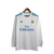 Camisa Retrô Real Madrid I 2017/2018 manga longa - Adidas Masculina - Branca com detalhes em azul