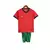 Kit Infantil Seleção de Portugal I 24/25 - Nike - Vermelho com detalhes em preto e verde