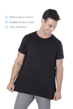 Camiseta Premium Algodão Egípcio Preto - comprar online