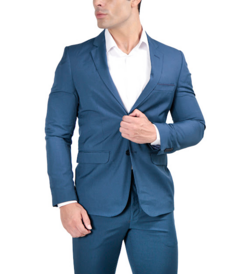 Terno Slim Gold Poliviscose Azul Petróleo - comprar online