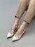 Sapatilha Slingback Silk Off White na internet