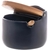 SALEIRO DE CERAMICA C/TAMPA E COLHER DE BAMBU AZUL WOLFF - comprar online