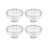 JOGO C/4 BOWLS CRISTAL PEARL 14 CM INCOLOR WOLFF