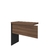 Mesa de escritório em L cor Nature/Preto (Mesa reta 170 cm + Mesa auxiliar) 0,73×1,70×0,70 c/ 02 gaveta - comprar online