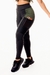 Calça Legging Fitness Academia Preta com e Verde Militar Cintura Alta Detalhe em Tela Dry Fit | REF: SV20 - comprar online