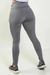 Calça Legging Cintura Alta Assimétrica com com Branco Detalhe em Tulê Cinza | REF: FDR10 - Mar fitness