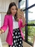 Blazer Feminino Alfaiataria Manga 7/8 Scarlet Petit Rose na internet