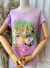 Imagem do T-shirt Feminina Viscolycra Estampada Bubbaloo Rosa Petit Rosè