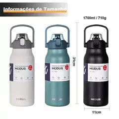 Copo de Viagem/Garrafa Térmica de Aço Inoxidável 1.7L Litros na internet