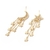 Aretes luna y estrella de chapa de oro 18K AB15003 - comprar en línea