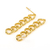 Aretes cadena chapa de oro 18k COD AB15005