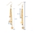 Aretes estrellas colgantes de chapa de oro 18K AB15006 - comprar en línea