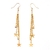 Aretes estrellas colgantes de chapa de oro 18K AB15006