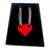 Set 2 collares corazón bloques rojo LOV22001