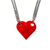 Set 2 collares corazón bloques rojo LOV22001