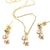 Hermoso Set De Collar Y Aretes Ositos Joyería Fina 18K COD R7-TAH2-N66H