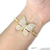 Pulsera Mariposa Con Zirconias Ajustable De Chapa 18k COD 3R-LBTR-WZ7C en internet