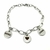 Pulsera Acero Inoxidable Con 3 Dijes Personalizables PP45003