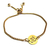 Pulsera De Acero Ajustable Con Símbolo Om Dorado 1099