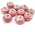 Paquete Con 20 Cuentas De Porcelana Rosa MX4120