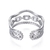 Anillo triple plateado Acero inoxidable talla 7 AA51001 - comprar en línea