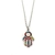 Collar Con Dije Mano Con Cristales Acero Inoxidable hamsa COD U7-ULZI-QEQM