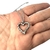 Imagen de Hermoso Collar Corazón Texturizado Amor Amistad Acero Inox COD ILOVE3316