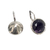 Aretes con cristal redondo morado oscuro - tienda en línea