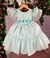 Vestido Infantil Lig Lig Verde Tiffany Cinto Florzinha - Ferreira Kids