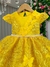 Vestido Marie Jardim Encantado Luxo Amarelo - Ferreira Kids