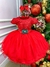 Vestido Marie Vermelho Peito Paete Natal