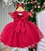 Vestido Menina Bonita Bebe Vermelho Manga Cisne - Ferreira Kids