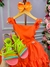 Vestido Banana Club Celine Laranja Neon - comprar online