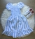 Vestido Blogueirinha Mãe e Filha Melissa Branco e Azul Listrado - Ferreira Kids