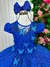 Vestido Vila Lele Longo Jardim Encantado Borboletas Azul Royal - comprar online