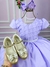 Vestido Ysa Kids Lilas Peito Perolas - comprar online