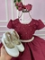 Vestido Ysa Kids Marsala Peito Perolas - comprar online