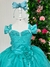 Vestido Marie Longo Manga Princesa Verde Tiffany - comprar online