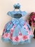 Vestido Infantil Menina Bonita Florido Azul na internet