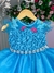 Vestido Princesa Belli Bia Jardim Encantado Azul Tiffany - comprar online