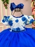 Vestido Infantil Menina Bonita Florido Azul Royal - comprar online