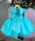 Vestido Princesa Belli Bia Jardim Encantado Verde Tiffany - Ferreira Kids