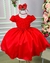 Vestido Ysa Kids Vermelho Peito Perolas