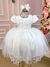 Vestido Infantil Menina Bonita Branco Florzinhas