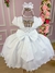 Vestido Ysa Kids Branco Peito Perolas - Ferreira Kids