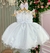 Vestido Marie Bebe Branco Jardim Encantado Laço